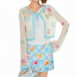 Boogzel Apparel Star Girl Crochet Mesh Cardigan, view 2