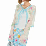 Boogzel Apparel Star Girl Crochet Mesh Cardigan, view 4