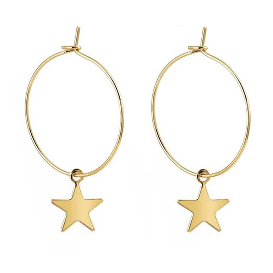 Boogzel Apparel Star Girl Hoop Earrings