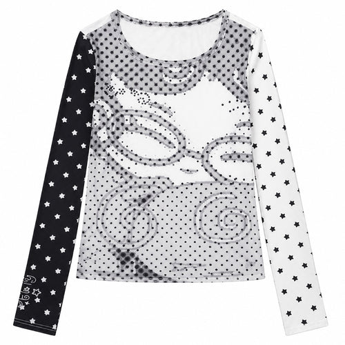 Boogzel Apparel Star Girl Mismatched Sleeve Top