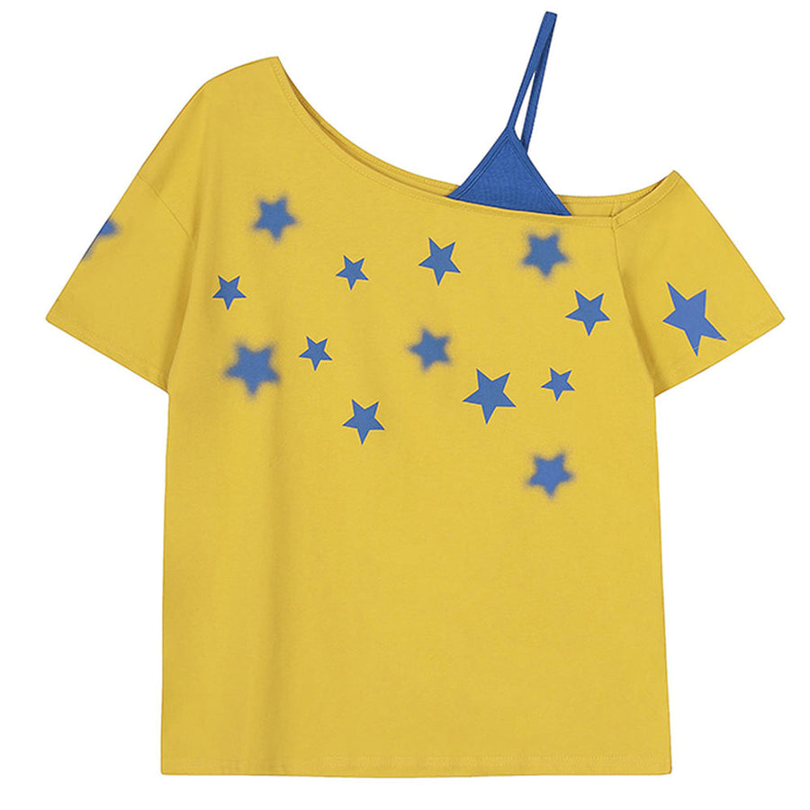 Boogzel Apparel Star Girl Off Shoulder Graphic Tee