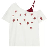 Boogzel Apparel Star Girl Off Shoulder Graphic Tee, view 2
