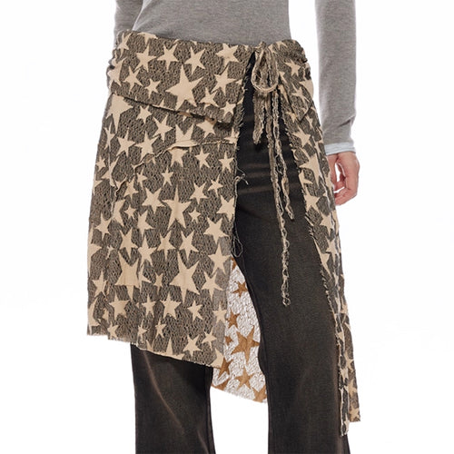 Boogzel Apparel Star Girl Overlay Wrap Skirt Belt