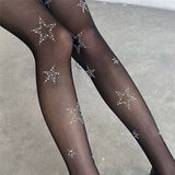 Boogzel Apparel Star Girl Rhinestone Tights, view 5