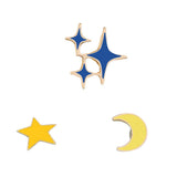 Boogzel Apparel Star & Moon Aesthetic Brooch Pins, view 3