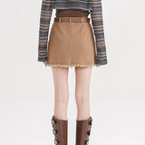 Boogzel Apparel Star Patch Aesthetic Mini Skirt, view 5