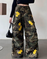 Boogzel Apparel Star Patch Camo Cargo Pants, view 2