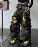 Boogzel Apparel Star Patch Camo Cargo Pants, view 5