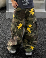 Boogzel Apparel Star Patch Camo Cargo Pants, view 6