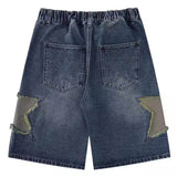 Boogzel Apparel Star Patch Denim Shorts, view 2