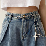 Boogzel Apparel Star Pendant Chain Belt, view 3