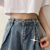 Boogzel Apparel Star Pendant Chain Belt, view 4