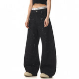 Boogzel Apparel Star Pocket Striped Baggy Jeans, view 3