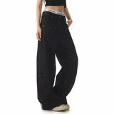 Boogzel Apparel Star Pocket Striped Baggy Jeans, view 4