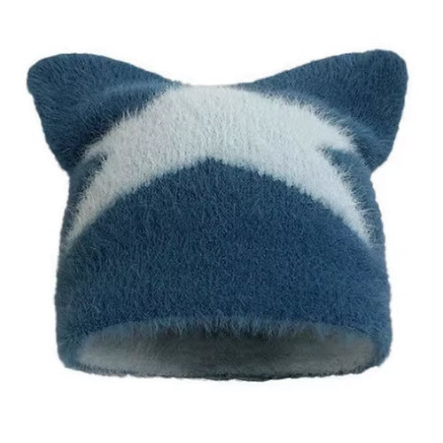 Boogzel Apparel Star Print Cat Ear Hat