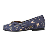 Boogzel Apparel Star Print Denim Tabi Ballet Flats, view 2
