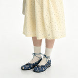 Boogzel Apparel Star Print Denim Tabi Ballet Flats, view 5