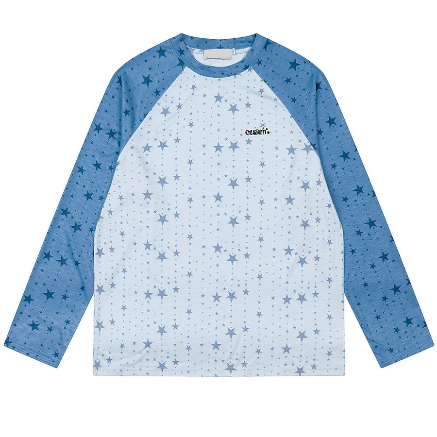 Boogzel Apparel Star Print Raglan Long Sleeve Top