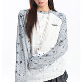 Boogzel Apparel Star Print Raglan Long Sleeve Top, view 4