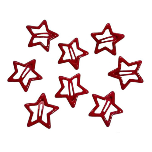 Boogzel Apparel Star Shape Red Hair Clips