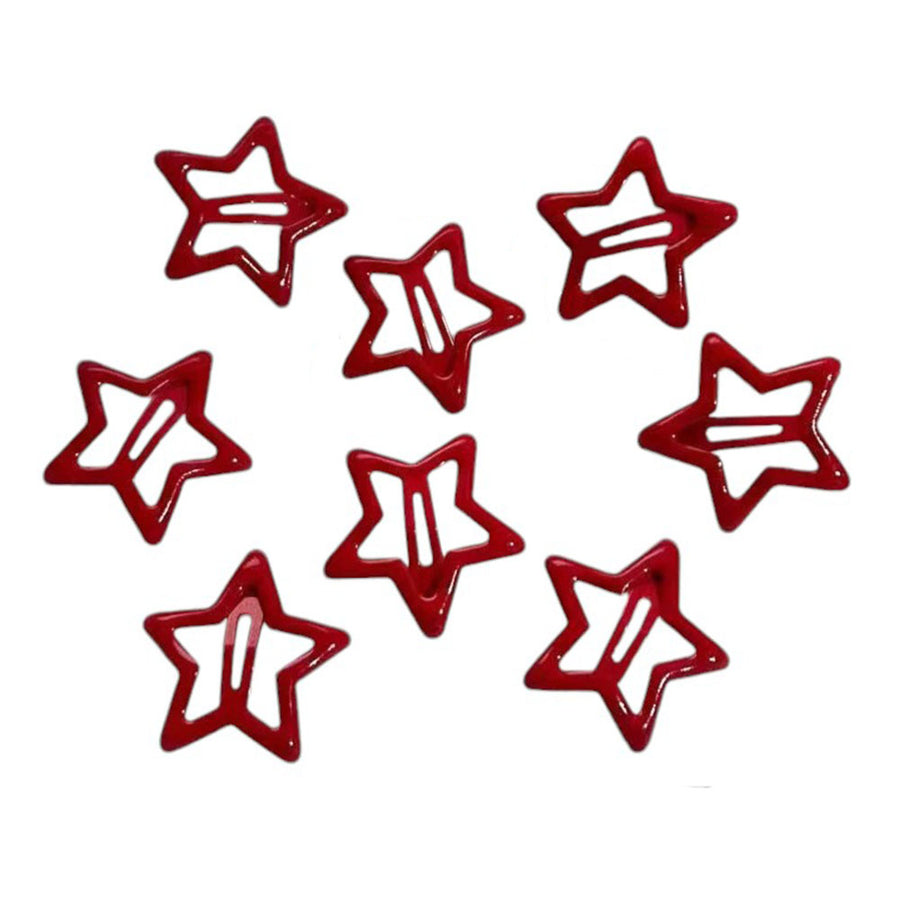 Boogzel Apparel Star Shape Red Hair Clips