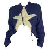 Boogzel Apparel Star Zip Up Knit Hoodie, view 5