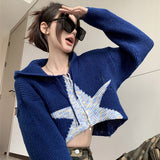 Boogzel Apparel Star Zip Up Knit Hoodie, view 6