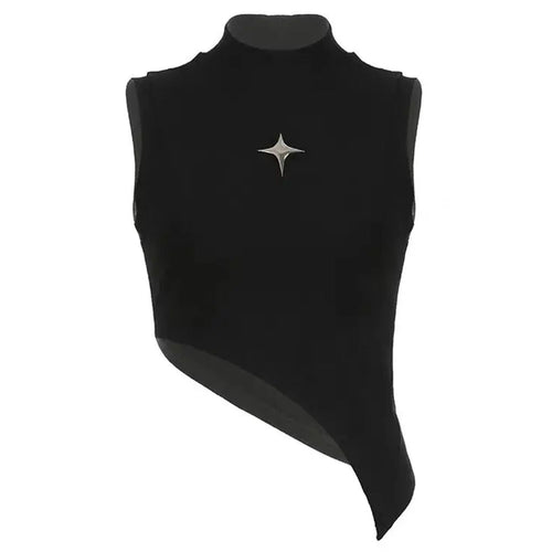 Boogzel Apparel Stargirl Aesthetic Asymmetric Crop Top