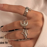 Boogzel Apparel Stars & Moon Aesthetic Ring Set, view 2