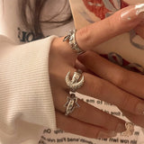Boogzel Apparel Stars & Moon Aesthetic Ring Set, view 4
