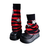 Boogzel Apparel Stars Striped Leg Warmers, view 3