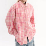 Boogzel Apparel Stay Away Pink Plaid Shirt, view 3