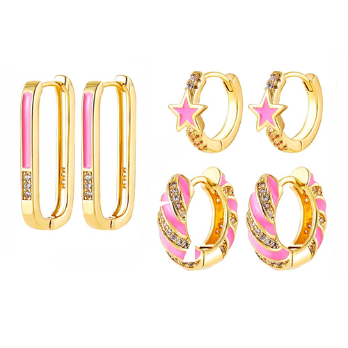 Boogzel Apparel Steal Ur Crush 3-Pairs Earring Set