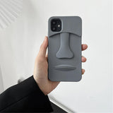 Boogzel Apparel Stone Statue 3D iPhone Case, view 3