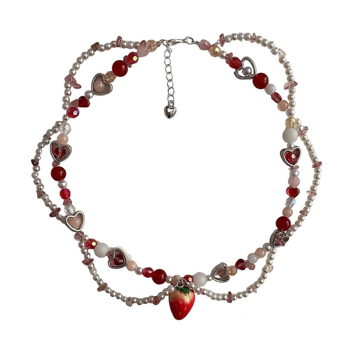 Boogzel Apparel Strawberry Beaded Necklace