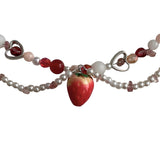 Boogzel Apparel Strawberry Beaded Necklace, view 2