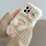 Boogzel Apparel Strawberry Bear Fluffy iPhone Case, view 4