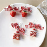 Boogzel Apparel Strawberry Cake Earrings, view 4