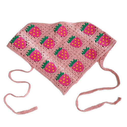 Boogzel Apparel Strawberry Crochet Hair Scarf
