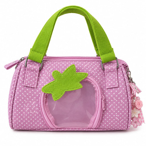 Boogzel Apparel Strawberry Girl Polka Dot Clear Pocket Bag