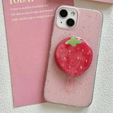 Boogzel Apparel Strawberry Grip iPhone Case, view 2