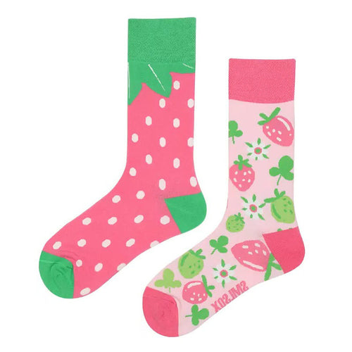 Boogzel Apparel Strawberry Mismatched Socks