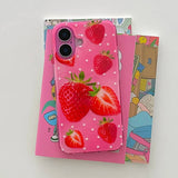 Boogzel Apparel Strawberry Print Y2K iPhone Case, view 2