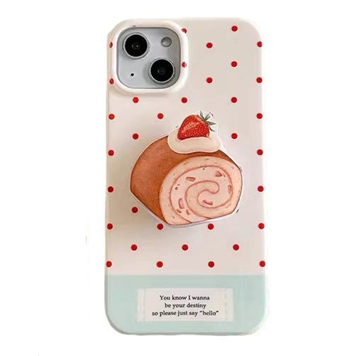 Boogzel Apparel Strawberry Swiss Roll iPhone Case