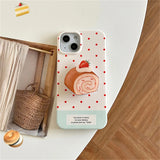 Boogzel Apparel Strawberry Swiss Roll iPhone Case, view 2