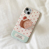 Boogzel Apparel Strawberry Swiss Roll iPhone Case, view 3