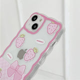 Boogzel Apparel Strawberry Wave iPhone Case, view 4