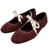Boogzel Apparel Suede Lace Up Mary Jane Flats, view 2