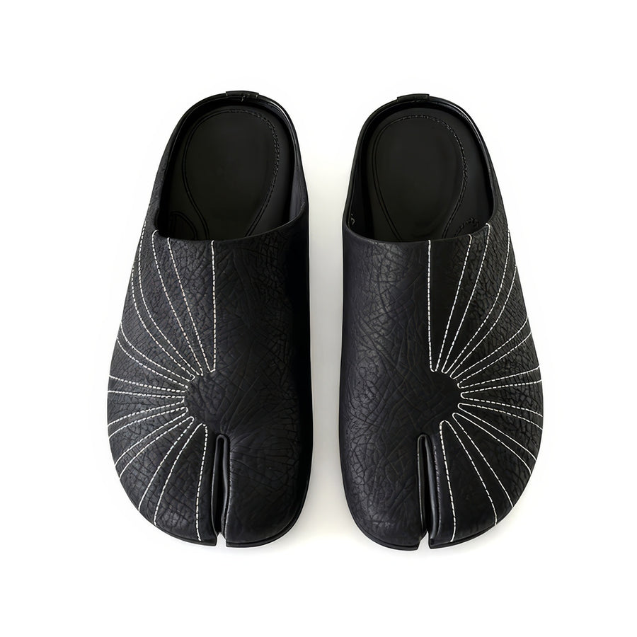 Boogzel Apparel Sun Embroidered Tabi Mule Flats