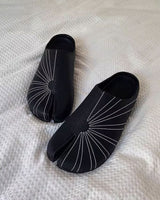 Boogzel Apparel Sun Embroidered Tabi Mule Flats, view 5